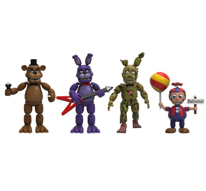 Набір фігурок Five Nights at Freddy's 4 персонажі Фредді Бонні Спрінгтрап Балун Бой вініл 10 см