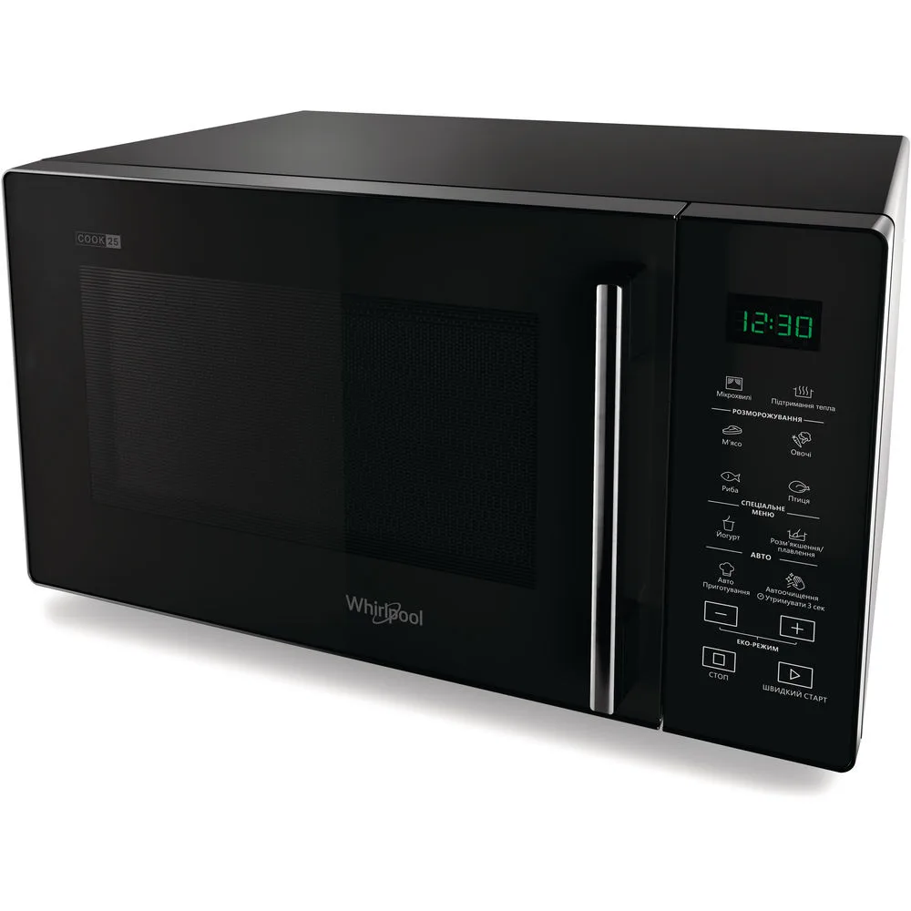 Мікрохвильова піч Whirlpool 25л чорна 900Вт електронне керування
