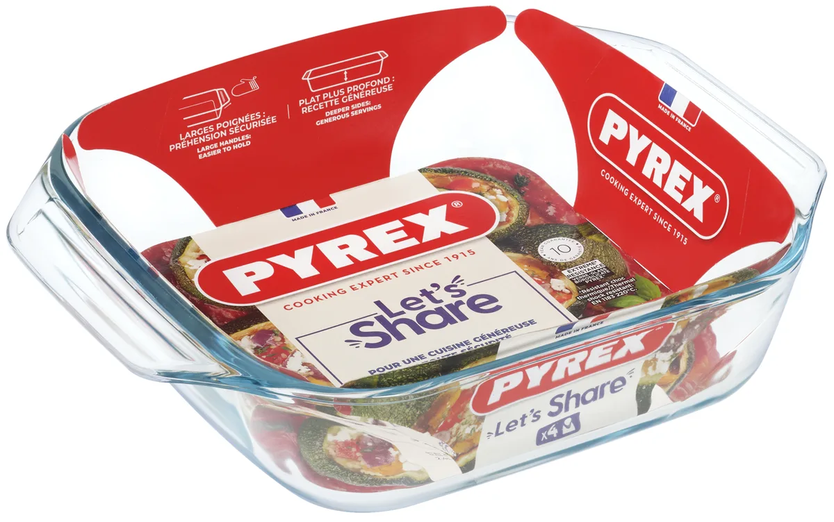 Форма для запекания Pyrex боросиликатное стекло 29х23 см квадратная