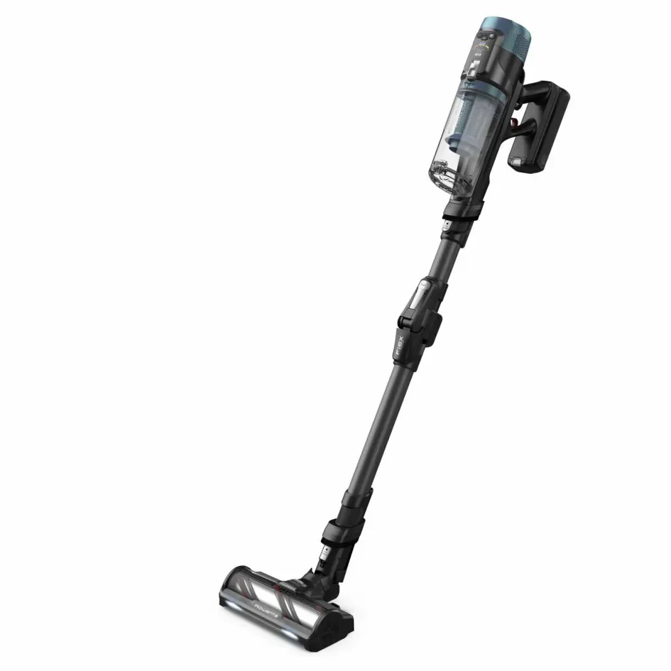 Безпровідний пилосос Rowenta X-Force Flex 14.80 для домашніх тварин Aqua, 240 Вт, вологе прибирання, контейнер 0.65 л, автоматични