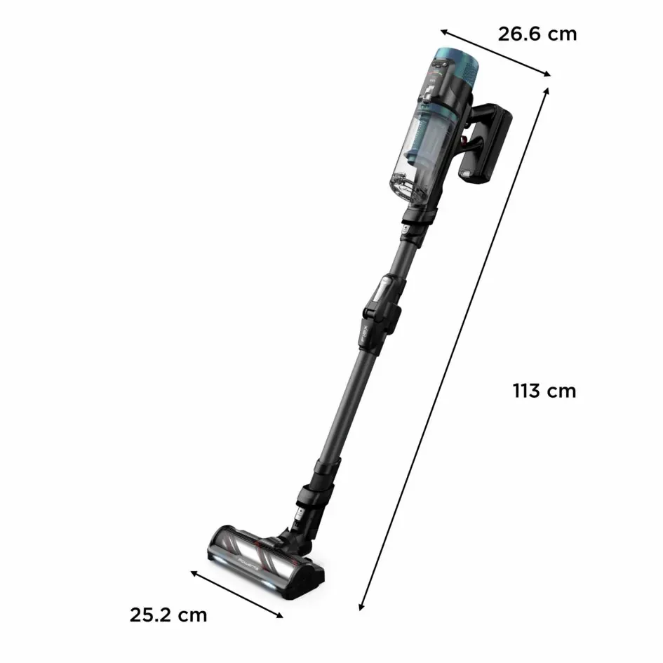 Безпровідний пилосос Rowenta X-Force Flex 14.80 для домашніх тварин Aqua, 240 Вт, вологе прибирання, контейнер 0.65 л, автоматични