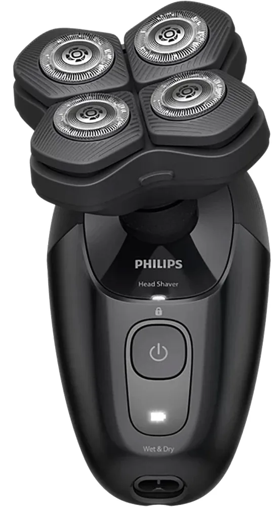 Електробритва Philips Роторна 4 головки Чорна