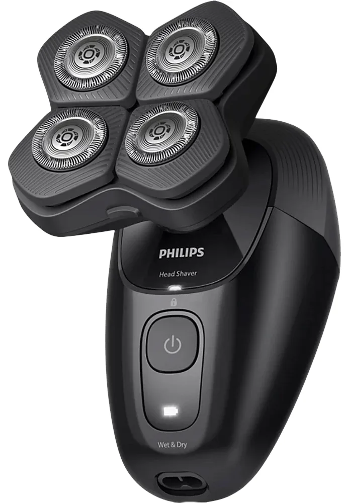 Електробритва Philips Роторна 4 головки Чорна
