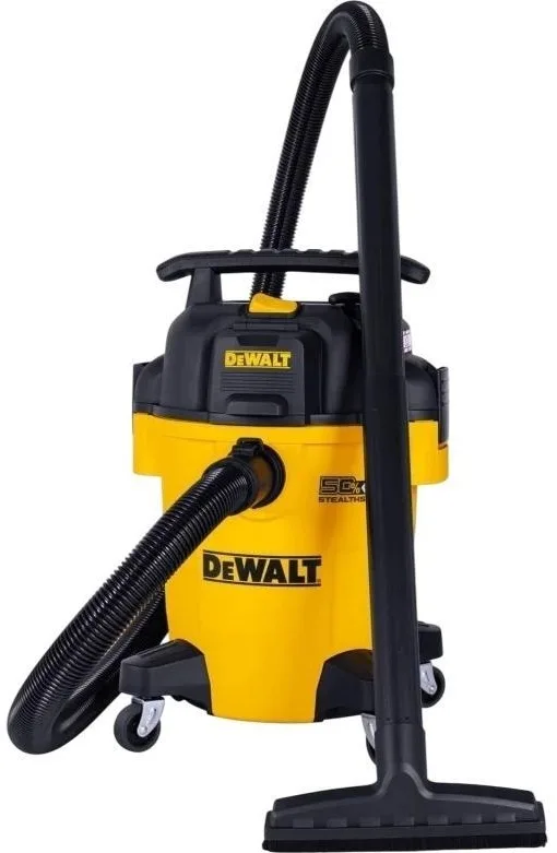 Професійний пилосос DeWalt потужністю 750 Вт, з силою всмоктування 18 кПа, об'ємом контейнера 23 л та вагою 8.3 кг.