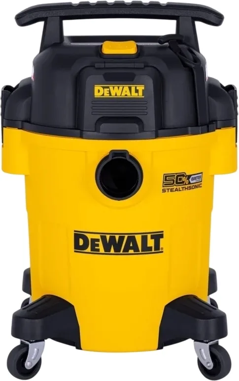Професійний пилосос DeWalt потужністю 750 Вт, з силою всмоктування 18 кПа, об'ємом контейнера 23 л та вагою 8.3 кг.