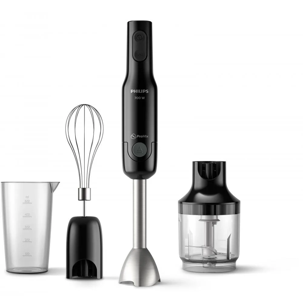 Занурювальний блендер Philips Daily Collection 700Вт, 3 в 1, чорний.