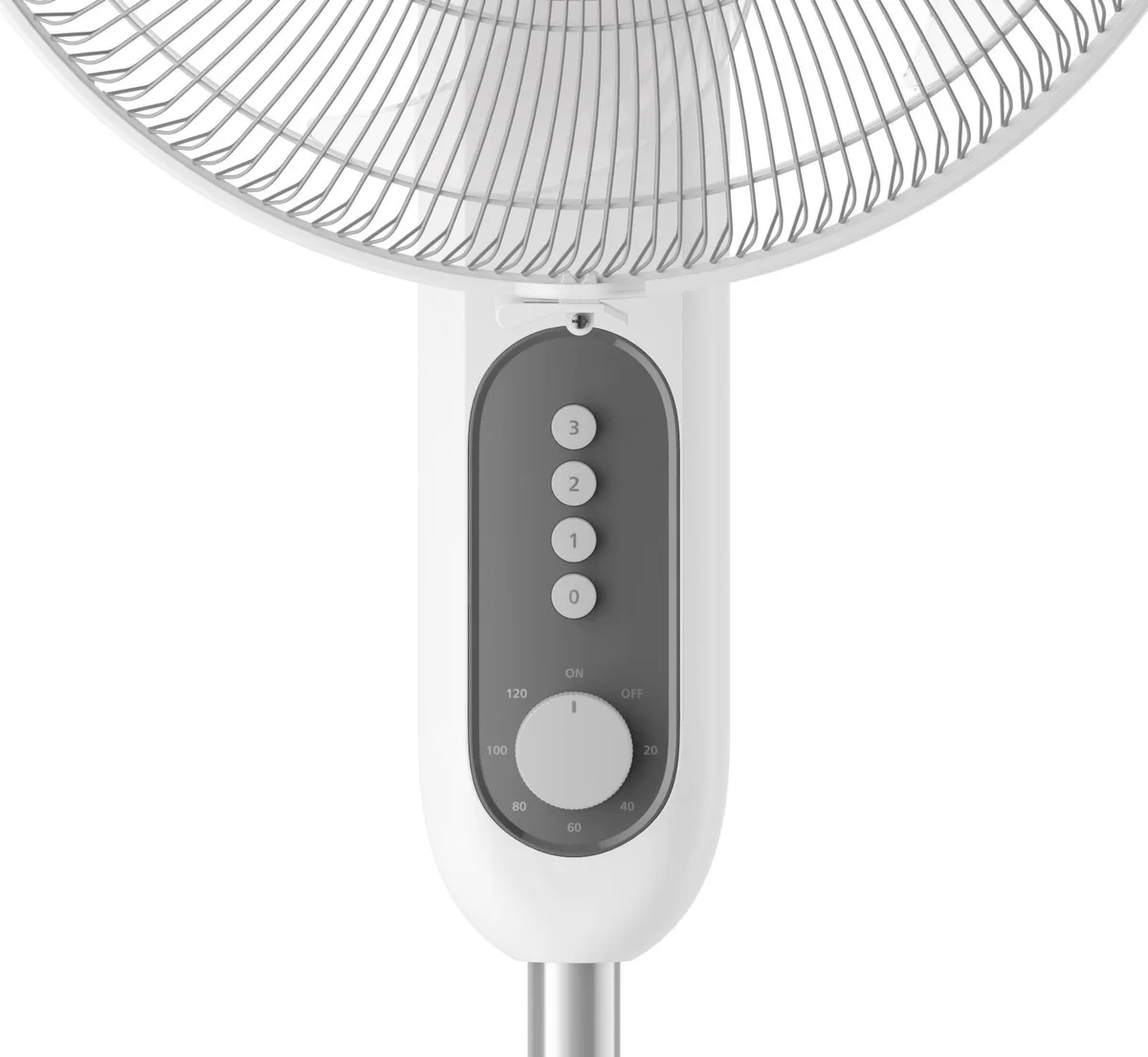 Підлоговий вентилятор Philips Series 1001, діаметр 45 см, потужність 47 Вт, кругла основа, білий колір.