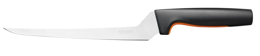 Ніж для філейної обробки Fiskars Functional Form, 21.6 см, нержавіюча сталь, пластиковий руків'я, чорний.