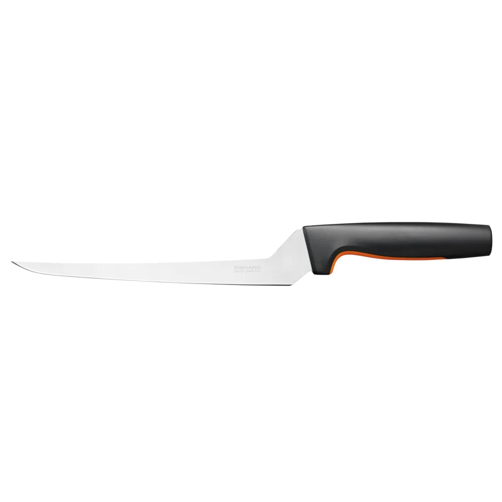 Ніж для філейної обробки Fiskars Functional Form, 21.6 см, нержавіюча сталь, пластиковий руків'я, чорний.