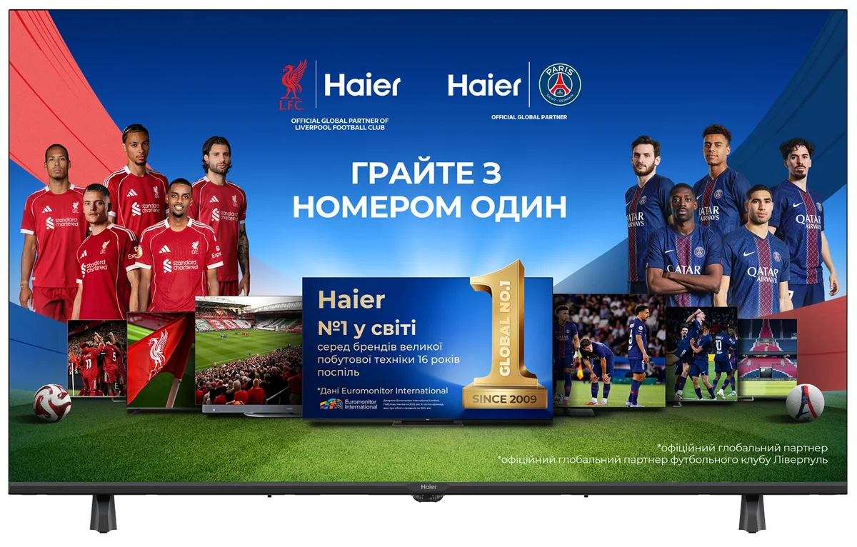 LED-телевізор Haier 50 дюймів чорний 4K Smart TV