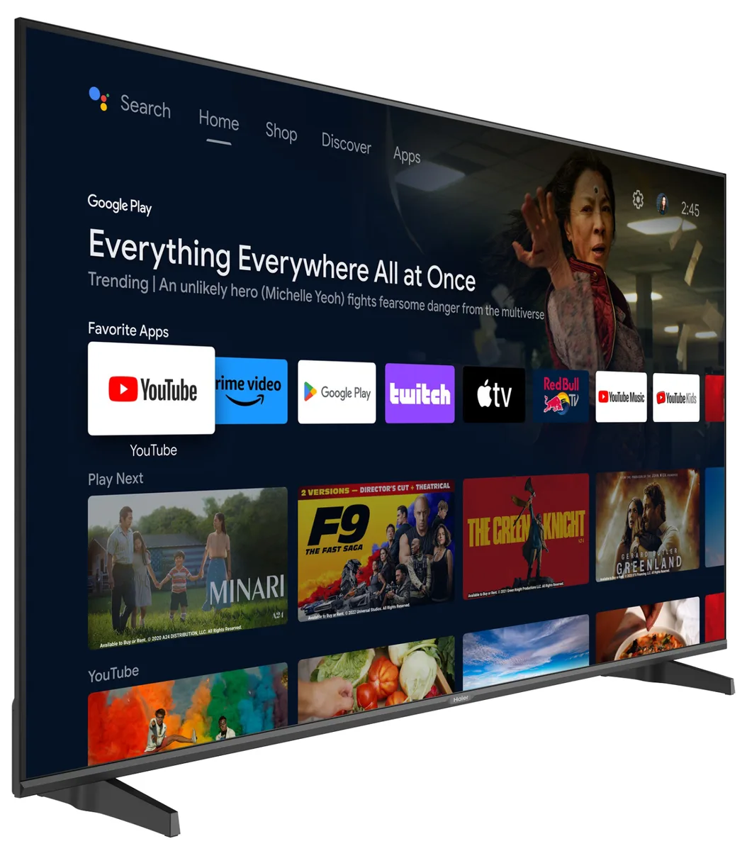 LED-телевізор Haier 50 дюймів чорний 4K Smart TV