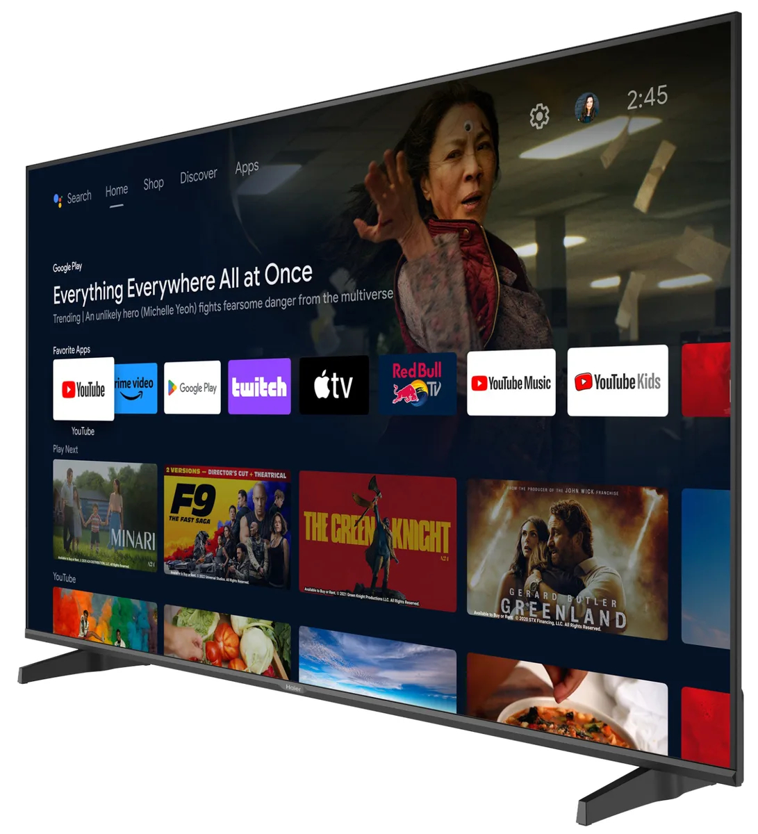 LED-телевізор Haier 50 дюймів чорний 4K Smart TV