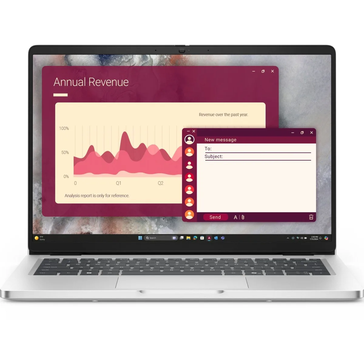 Ноутбук Dell Pro 14 14" FHD+ IPS AG, Intel U7-255U, 32GB, F512GB, UMA, Lin, сріблястий