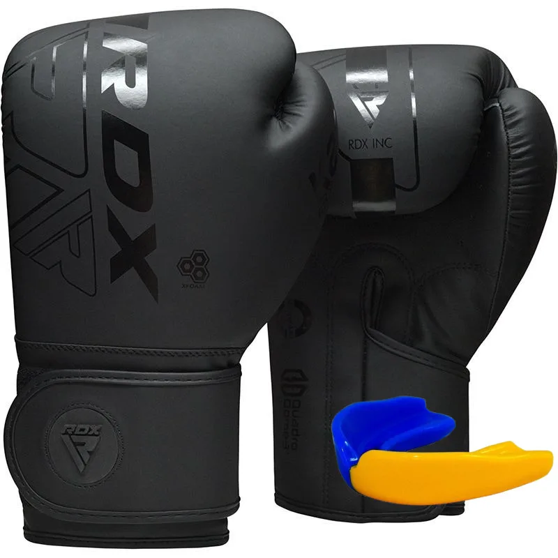 Боксерські рукавиці RDX PU 14 унцій Чорні з капою в комплекті
