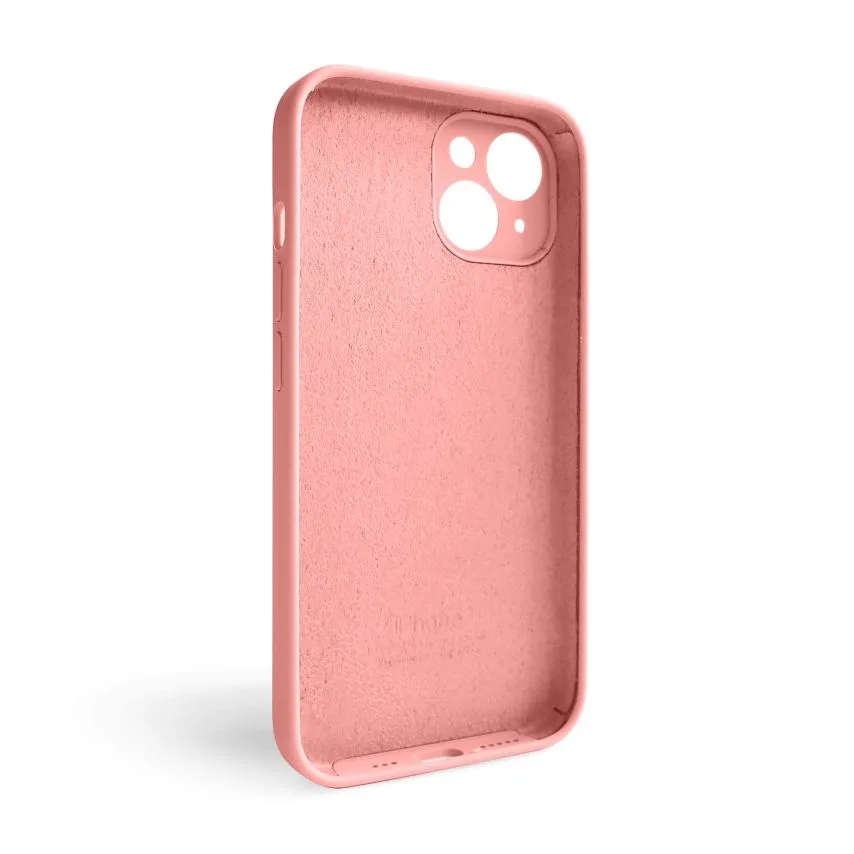 Чохол Silicone Case для iPhone 14 силіконовий закрита камера рожевий