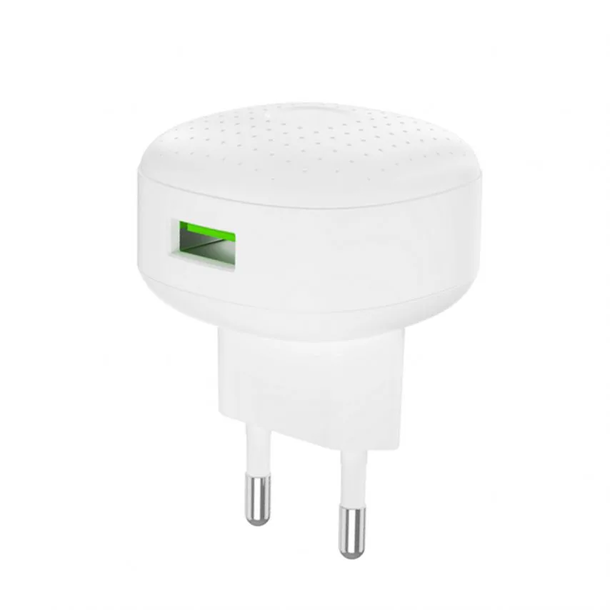 Мережевий зарядний пристрій XO адаптер USB 1 порт 3А 18W білий