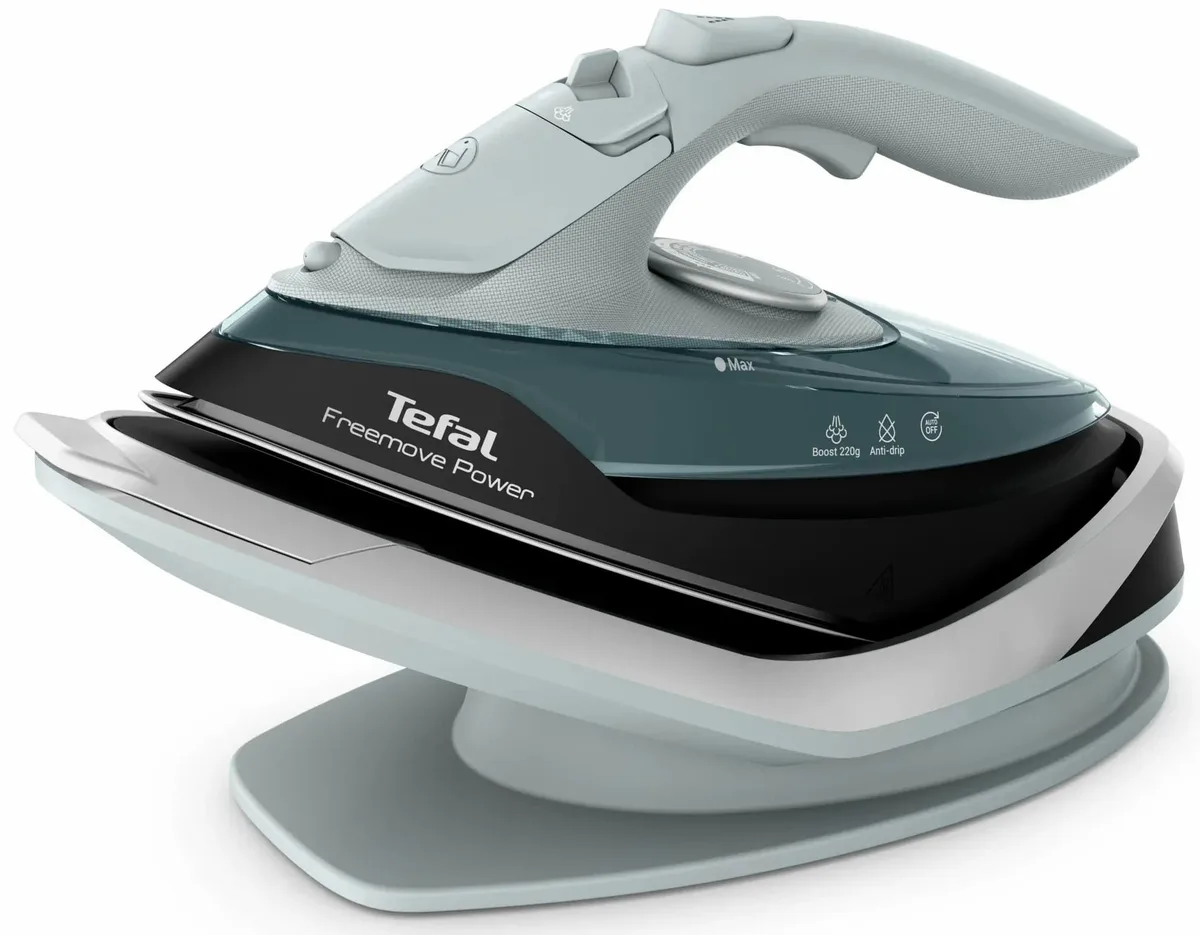 Праска бездротова Tefal Freemove Power, 2600Вт, об'єм резервуару 250мл, паровий удар 220гр, постійна подача пари 40гр, підставка д