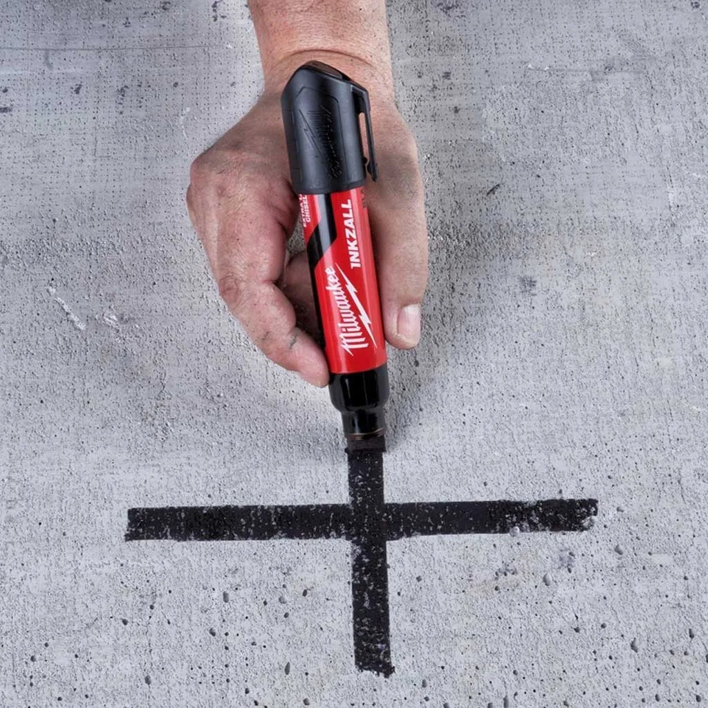 Маркер Milwaukee InkZAll XL чорний водостійкий для розмітки та креслення 14,5 мм стійкий до розмазування
