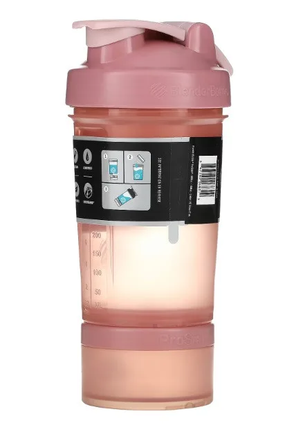 Шейкер спортивний BlenderBottle Tritan 650ml Рожевий з 2 контейнерами