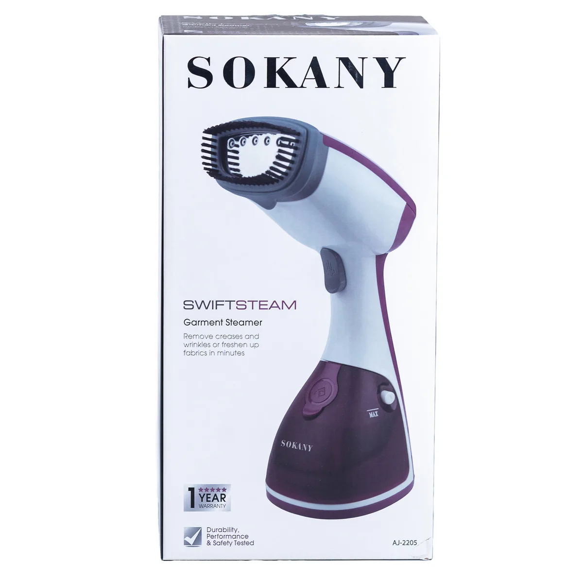 Ручний відпарювач SOKANY 250 мл Фіолетовий 1200 Вт 27х10 см