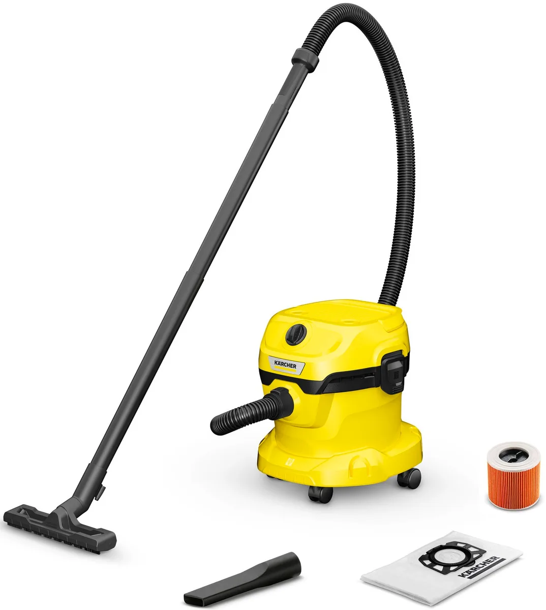 Професійний пилосос Karcher WD 2 Plus V-12/4/18/C, 1000 Вт, з контейнером об'ємом 12 л, вага 4.25 кг.