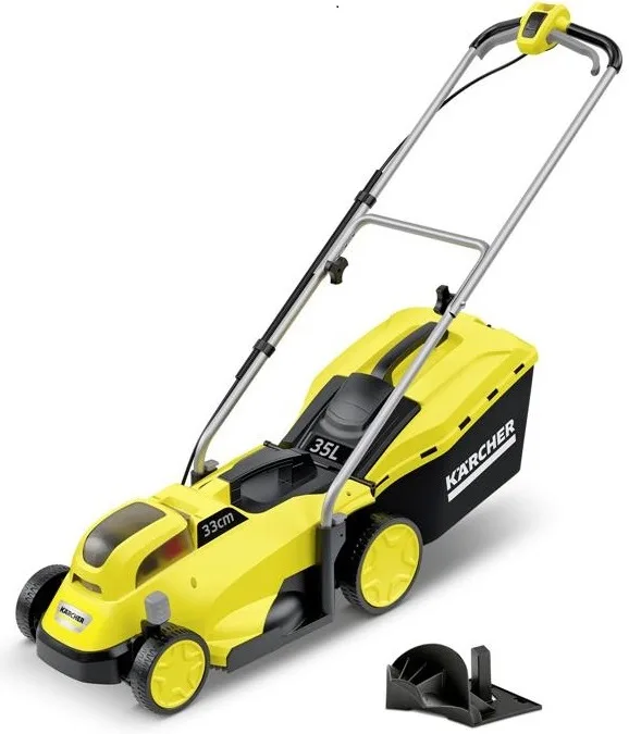 Акумуляторна газонокосарка Karcher LMO 18-33, 18В, 33 см, висота скошування 35-65 мм, без батареї та зарядного пристрою.