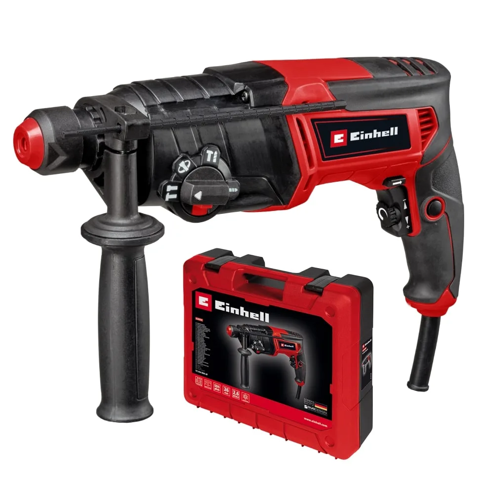 Перфоратор Einhell TC-RH 800 4F SDS-plus 800Вт 26Дж в комплекте с кейсом вес 32кг