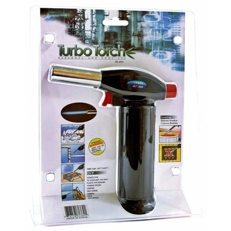 Кухонна пальник Turbo Torch газова 15,5х6,5х17,5 см Чорна