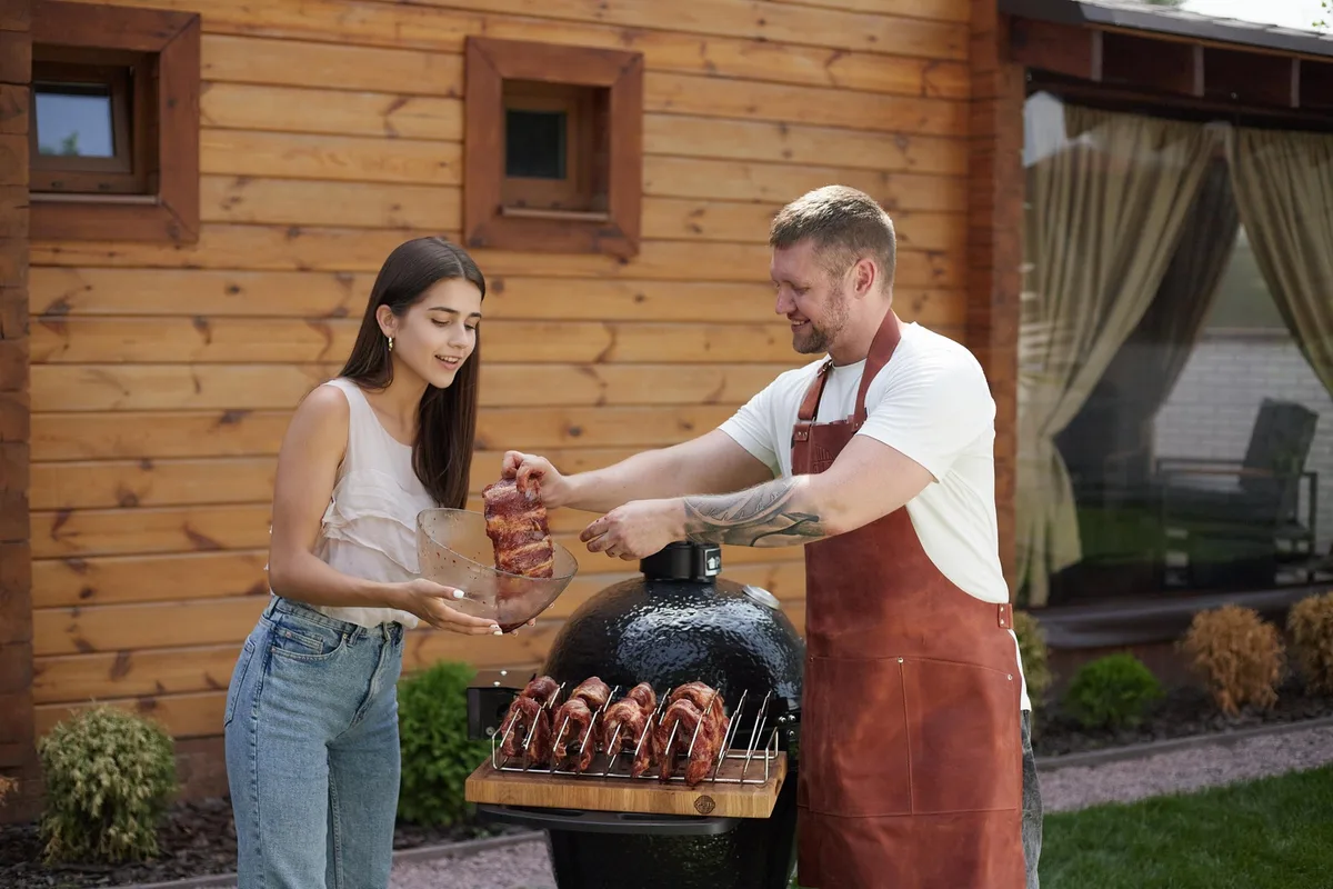 Керамічний вугільний гриль Primo 47 см чорний
