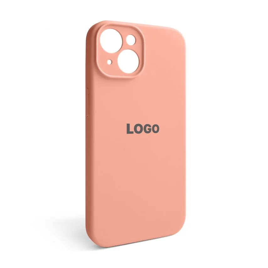 Чохол Silicone Case для Apple iPhone 14 силіконовий закрита камера рожевий