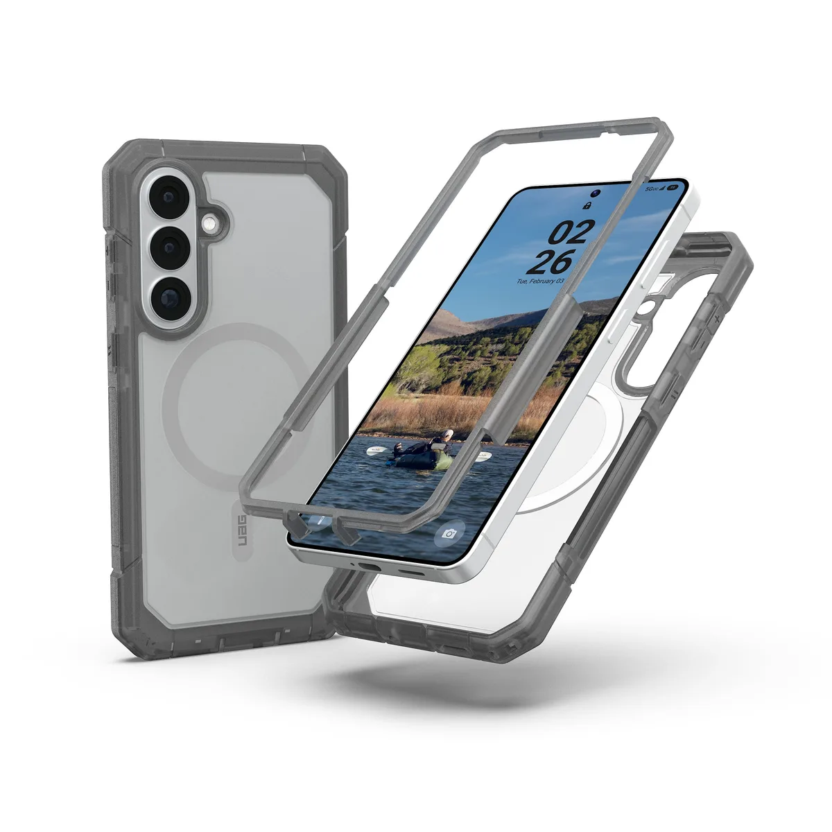 Чохол UAG полікарбонат для Samsung Galaxy S26+ Clear/Ash