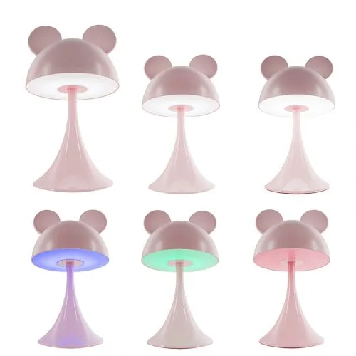 Світильник-нічник LED Simple Mouse з рожевим акумулятором для дітей та підлітків