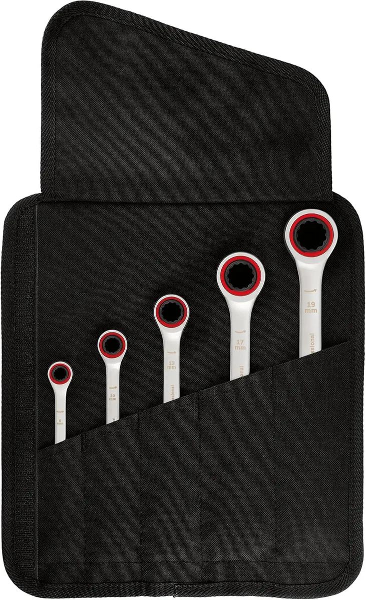 Ключі комбіновані Bosch Professional 8 10 13 17 19 мм хромовані набір 5 шт
