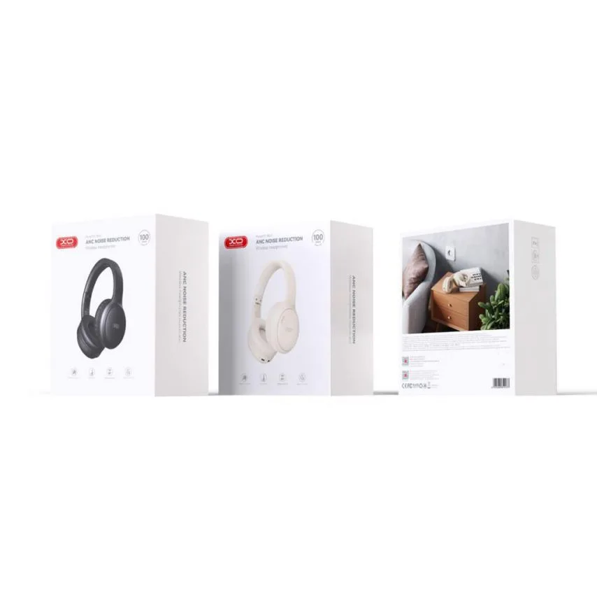 Навушники Bluetooth XO шкірозамінник 160х180х85 мм чорні з шумопоглинанням ANC