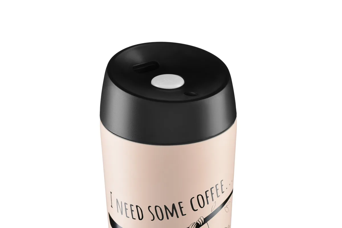 Термокухоль ARDESTO Coffee Time "Брадіпус", 450 мл, з нержавіючої сталі, кремовий.
