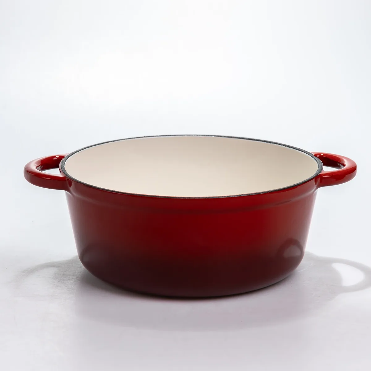 Каструля чавунна Premium Cookware 2.5 л Емальована Червона 22 см