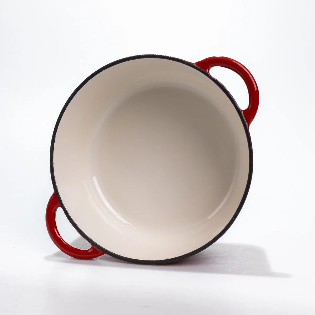 Каструля чавунна Premium Cookware 2.5 л Емальована Червона 22 см