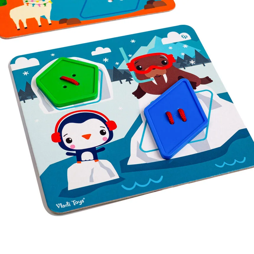 Игра-шнуровка Fisher-Price Maxi для развития логического мышления 30x15x5 см комбинированная разные цвета