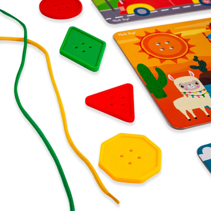 Игра-шнуровка Fisher-Price Maxi для развития логического мышления 30x15x5 см комбинированная разные цвета
