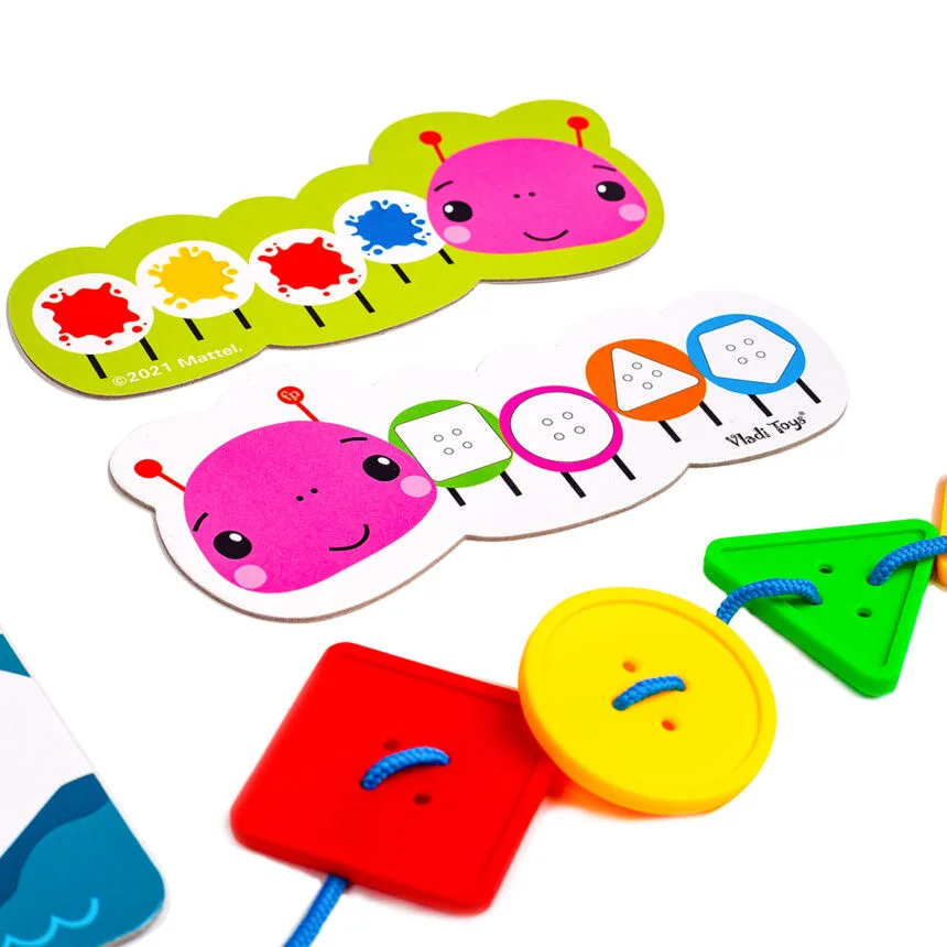 Игра-шнуровка Fisher-Price Maxi для развития логического мышления 30x15x5 см комбинированная разные цвета
