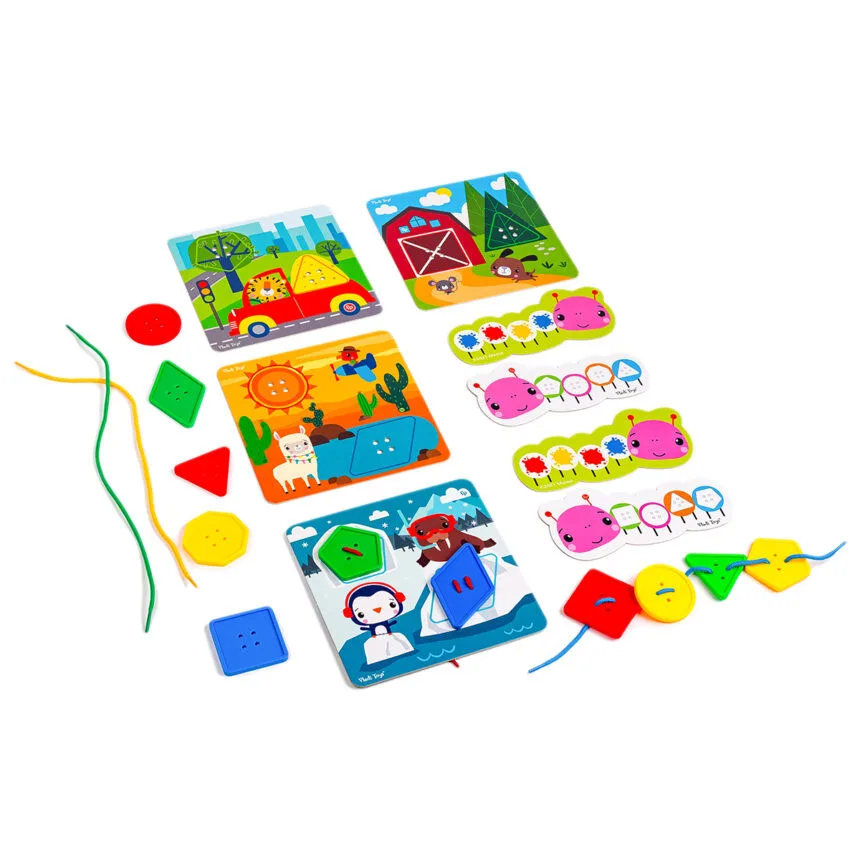 Игра-шнуровка Fisher-Price Maxi для развития логического мышления 30x15x5 см комбинированная разные цвета