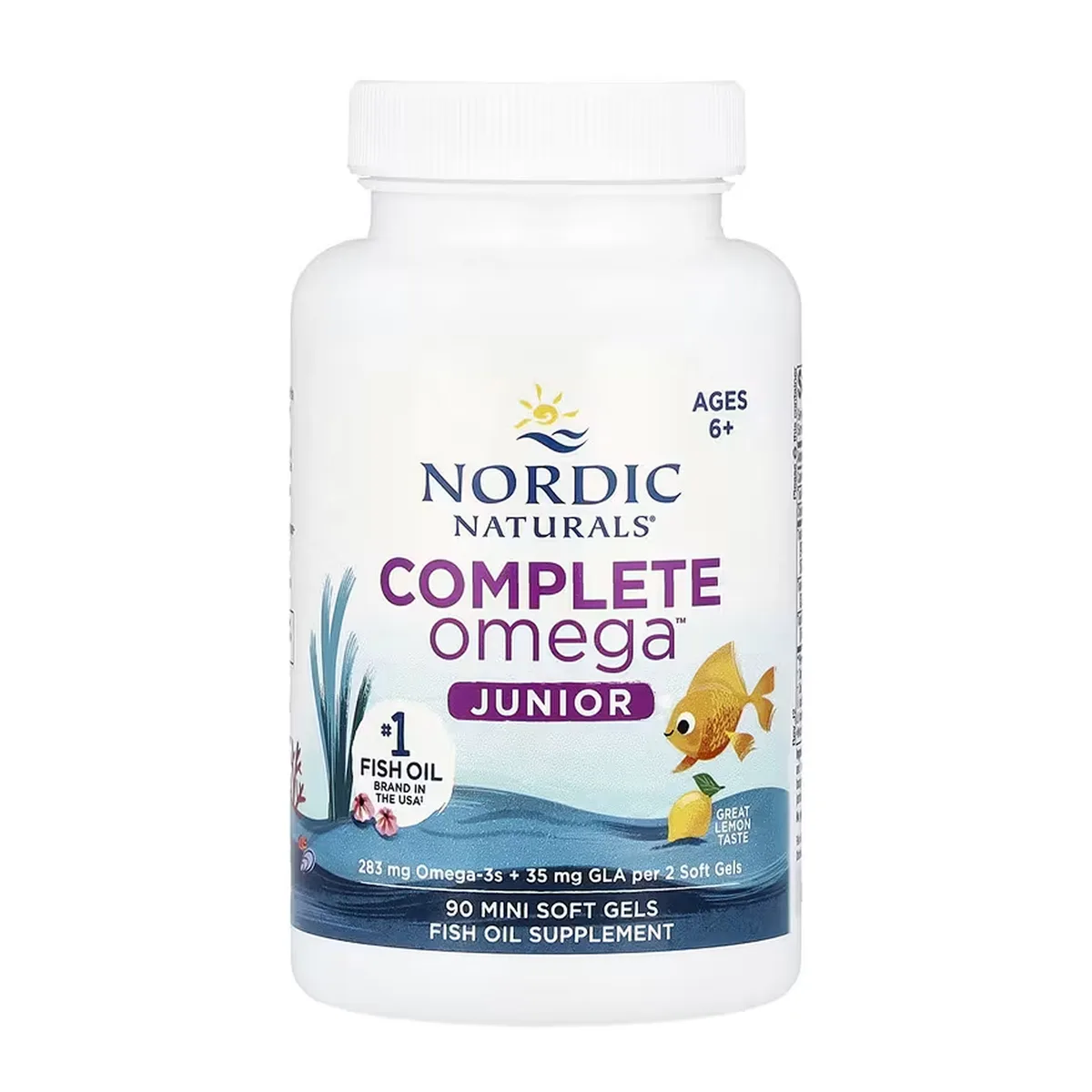 Риб'ячий жир Nordic Naturals Complete Omega Junior 90 міні капсул м'яких желатинових лимонного смаку