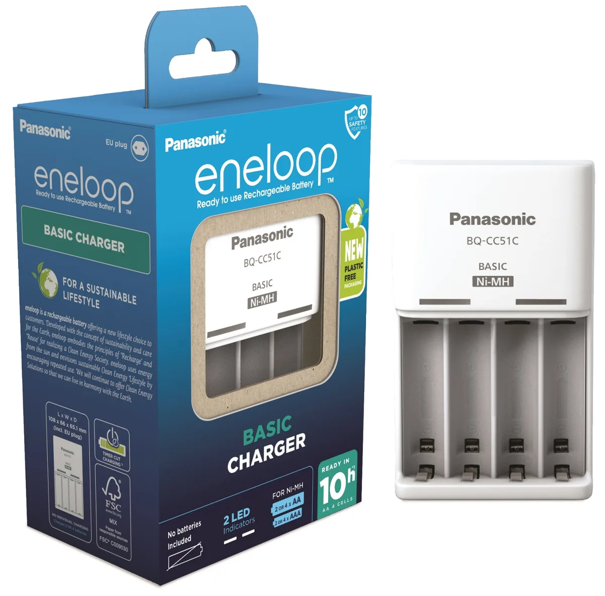 Зарядний пристрій Panasonic Basic Charger, для АА/ААА акумуляторів