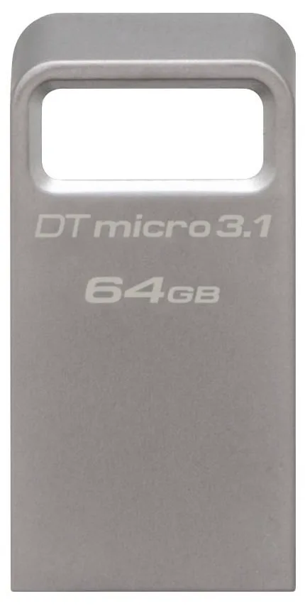 Накопичувач Kingston   64GB USB 3.2 Type-A Gen1 DT Micro R200MB/s Metal