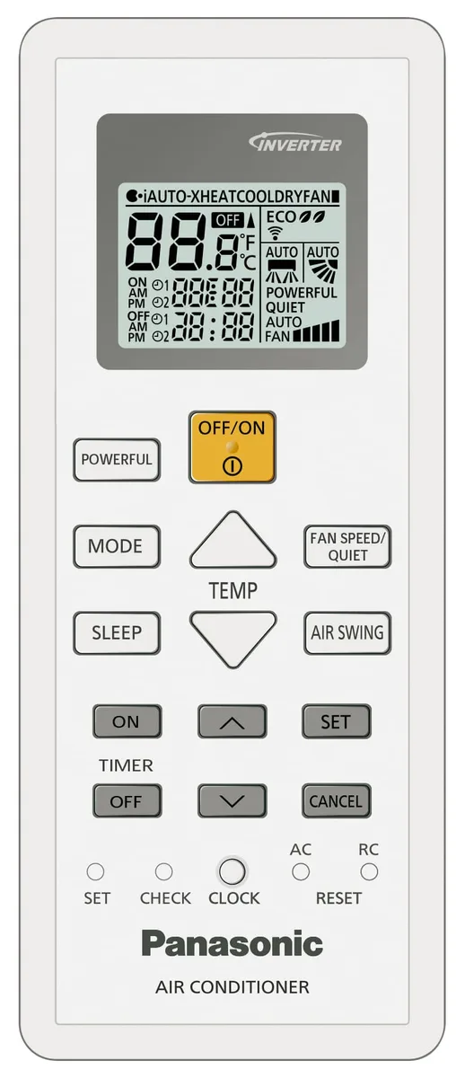 Кондиціонер Panasonic Super Compact BZ, 35 м2, 12000 BTU, 33 кВт, A++/A+, -15°C, R32, білий