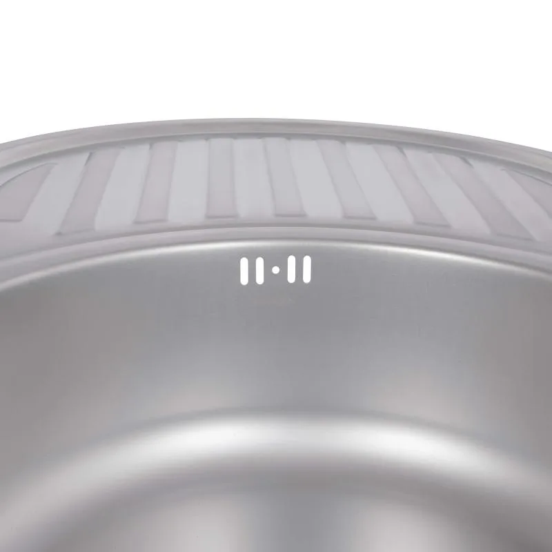 Кухонная мойка Brinex 7750 овальная 800х510х180 мм нержавеющая сталь Satin