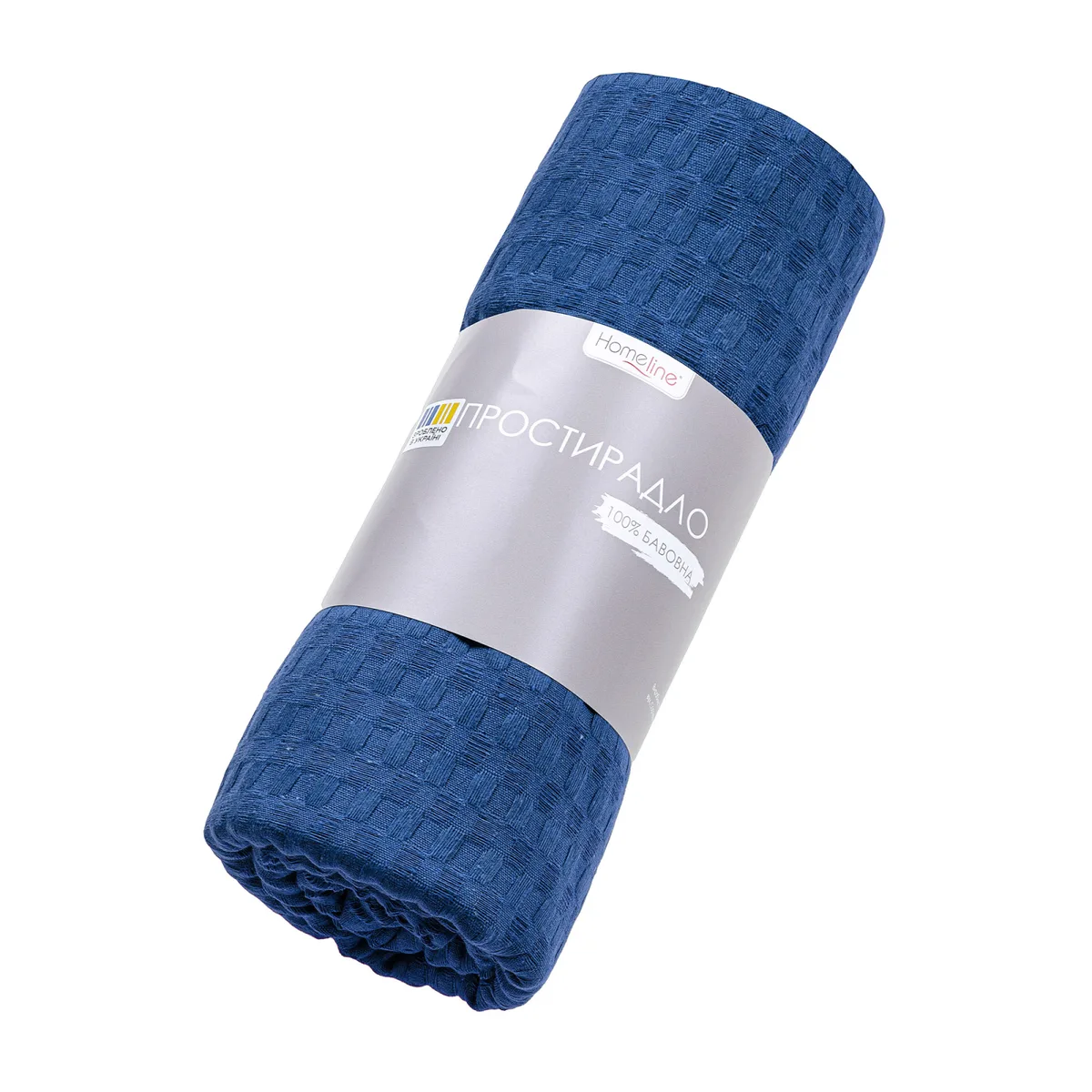 Простирадло вафельне Home Line 160х220 см синє бавовна