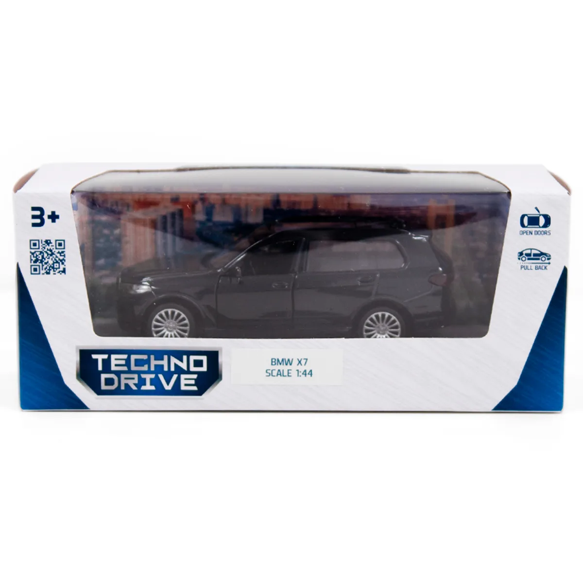 Автомодель TechnoDrive метал 11,5х5х4 см чорна