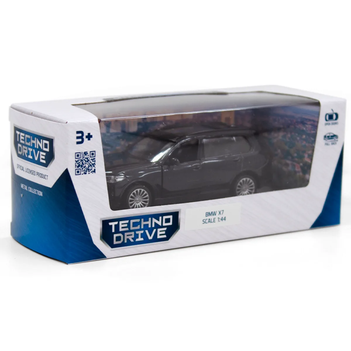 Автомодель TechnoDrive метал 11,5х5х4 см чорна
