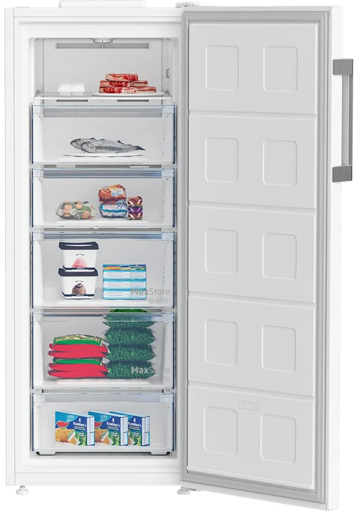 Морозильник Beko, 152x60x71 см, 220 л, 1 дверцята, клас E, нефарбований, білий.